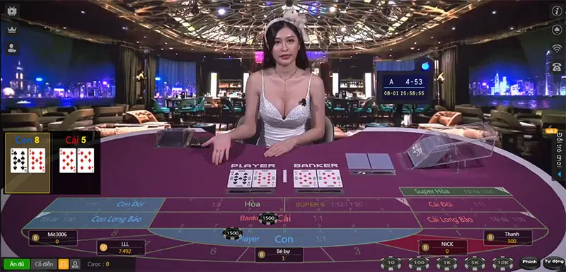 Sảnh live casino tại nhà cái C54 có rất nhiều ưu điểm vượt trội